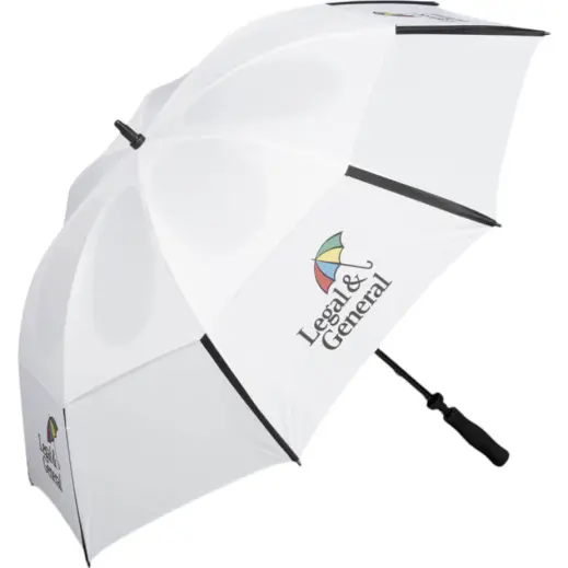 Royalty Golf Umbrella Solid White Branded